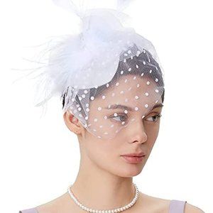 BABEYOND Veil Fascinator Hat for Women Tea Party Kentucky Derby Fascinat…